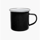 BasicNature Tasse Origin Outdoors Emaille-Tasse 360 ml mit Edelstahlrand &ndash; Camping