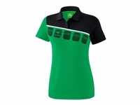 Erima Poloshirt Damen 5-C Poloshirt grün|schwarz|weiß 42
