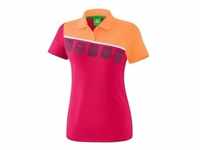 Erima Poloshirt Damen 5-C Poloshirt rosa|weiß 42