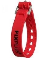 Fixplus Fahrradreflektor FixPlus Spannband Strap 35 cm Rot - elastisches...