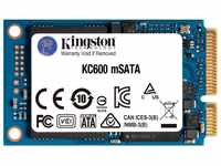 Kingston KC600 mSATA 1TB interne SSD (1 TB) 550 MB/S Lesegeschwindigkeit, 520...