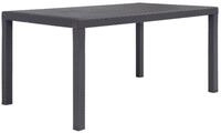 vidaXL Gartentisch 150 x 90 x 72 cm Gartentisch Braun 150x90x72 cm Kunststoff