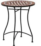 vidaXL Gartentisch, Bistrotisch Mosaik Keramik Braun 60 cm
