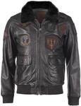 Lederjacke TOP GUN "Lederjacke TGJ1001", Herren, Gr. M, braun, Obermaterial: 100%