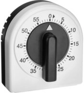 TFA Dostmann Eieruhr TFA Dostmann Analoger K&uuml;chen-Timer Eieruhr Wei&szlig;-Schwarz...