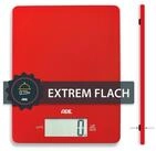 ADE K&uuml;chenwaage extrem flache Waage, nur 9mm hoch, platzsparend verstaubar,