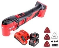 Milwaukee Akku-Multifunktionswerkzeug M18 BMT-502 18 V + 2x Akku 5,0 Ah +...