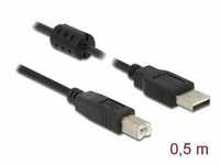 Delock Kabel USB 2.0 Typ-A Stecker > USB 2.0 Typ-B Stecker 0,5......