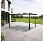 Leco Pergola &Uuml;berdachung Sonnendach Pavillon Aluminium Luxus Pergola 4 x 3 m, BxTxH: