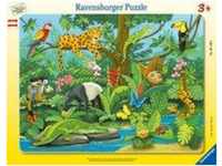 Ravensburger Puzzle Ravensburger Tiere im Regenwald 11 Teile Rahmenpuzzle, 11
