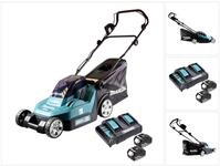 Makita Akkurasenm&auml;her DLM 382 CM2 Akku Rasenm&auml;her 36 V (2x 18 V) 38 cm 40 l + 2x