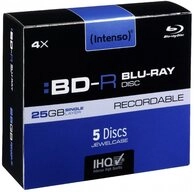 Intenso Blu-ray-Rohling 5001215 BD-R 4x 25GB Blu-ray Disc f&uuml;r Datenarchivierung