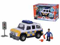 SIMBA Spielzeug-Auto Feuerwehrmann Sam Polizeiauto 4x4 mit Figur