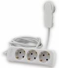 REV REV Steckdosenleiste Smart, 3-fach, mit Flachstecker, 2 m, wei&szlig; Steckdosenleiste