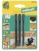 Wolfcraft Stichs&auml;geblatt Wolfcraft Stichs&auml;gebl&auml;tter-Set U-Schaft 3 St&uuml;ck