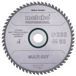 metabo Kreiss&auml;geblatt, "multi cut - professional", 235 x 30 mm, Z&auml;hnezahl 60, Flach