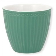 Greengate Becher Alice Latte Cup dusty green 0,25 l, Steingut