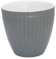 Greengate Becher Alice Latte Cup stone grey 0,3&nbsp;l, Steingut