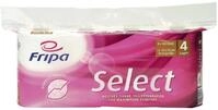 Fripa Toilettenpapier Toilettenpapier Select - 4-lagig gepr&auml;gt hochwei&szlig; 8 Rollen &agrave;