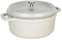 Staub Auflaufform La Cocotte 24cm rund, weisser Tr&uuml;ffel, Gusseisen, Gusseisen