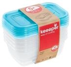 keeeper Frischhaltedose 3067263200000, Set von Lebensmittelbeh&auml;ltern 5x500 ml Fredo