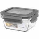 LOCK & LOCK Teedose Box "Boroseal" 0,16 l eckig 11 x 9 x 5,3 cm, transparent, Glas