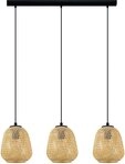 EGLO H&auml;ngeleuchte Dembleby, ohne Leuchtmittel, H&auml;ngelampe Vintage, Natur, Hygge,