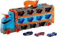 Hot Wheels Spielzeug-Transporter 2-in-1 Rennbahn-Transporter, mit drei Hot...