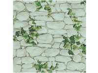 Erismann 7519-2 Stein Efeu Motif Wallpaper, Ivy White