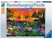 Ravensburger Puzzle Schildkröte im Riff, 500 Puzzleteile, Made in Germany,...