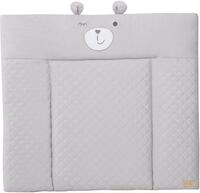 roba&reg; Wickelauflage Style, Soft, silbergrau, mit aufgesticktem Gesicht