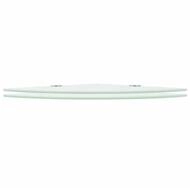 vidaXL Wandregal, Eckregale 2 Stk. mit verchromten Halterungen Glas Wei&szlig; 35x35cm