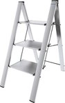Bischof Colombo Trittleiter Leonardo 2, 3-stufig, klappbar, rutschfeste Stufen,