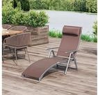 Outsunny Gartenliege Garten Metall Stoff 137 x 63,5 x 100,5 cm, Liegestuhl mit...