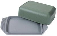 FACKELMANN Butterdose Fackelmann Butterdose ECO 16,5 x 10,5 cm, gr&uuml;n, Stoff