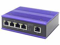 Digitus Industrieller 5-Port Fast Ethernet Switch, Netzwerk-Switch