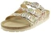 Rohde Alba Pantolette Sommerschuh, Schlappen, Hausschuh mit buntem Druck, G-Weite =