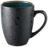 Bitz Becher Becher mit Henkel matt black / shiny green 0,3&nbsp;l, Steinzeug, Becher 30