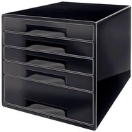 LEITZ Schubladenbox 1 Schubladenbox CUBE 5 geschlossenen Schubladen schwarz,