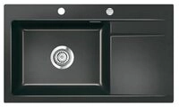 Systemceram K&uuml;chensp&uuml;le KeraDomo STEMA 86 SL Becken links Excenterbedienung...