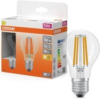 Osram LED-Leuchtmittel LED Retrofit CLASSIC, E27, 2 St., Warmwei&szlig;