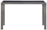 vidaXL Gartentisch, Outdoor Tisch Anthrazit 123 x 60 x 74 cm Poly Rattan