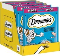 Dreamies DREAMIES&trade; Lachs 4 x 180g, Snack f&uuml;r: Katze