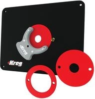 Kreg Fr&auml;se PRS4034 Fr&auml;stisch Einlegeplatte vorgebohrt 298 x 235 x 9 mm + 3x Redu