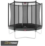 Berg Gartentrampolin rund 270 cm grau mit Sicherheitsnetz Comfort Favorit...