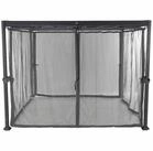 Siena Garden Pavillon Moskitonetze zu Pavillon Florenz 3x3 m, grau, 4er Set...
