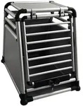Nobby Tiertransportbox Aluminium Auto Round Corner silberfarben 55 cm x 69 cm x 74 cm