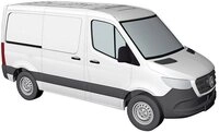 Busch Modelleisenbahn-Stra&szlig;e H0 Mercedes-Benz Sprinter Kastenwagen kurzer...