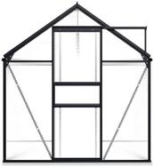 vidaXL Gew&auml;chshaus, Treibhaus mit Fundament Anthrazit Aluminium 4,75 m&sup2;