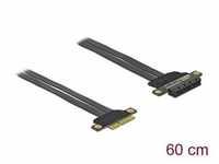 Delock Riser Karte PCI Express x4 zu x4 mit flexiblem Kabel 60 cm...